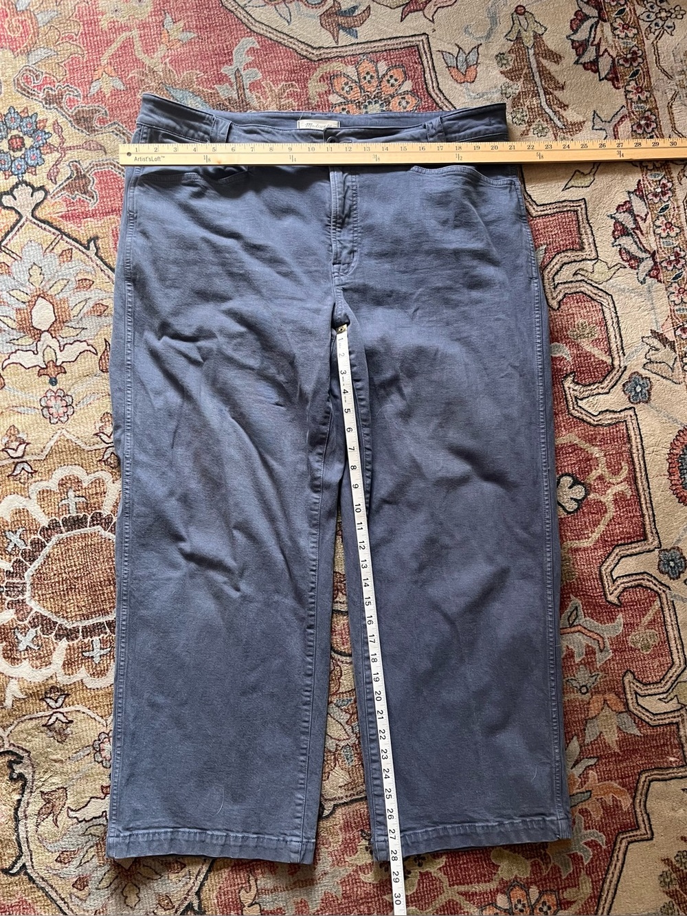Madewell Emmett pants wide-leg garment dyed edition sz 18W
